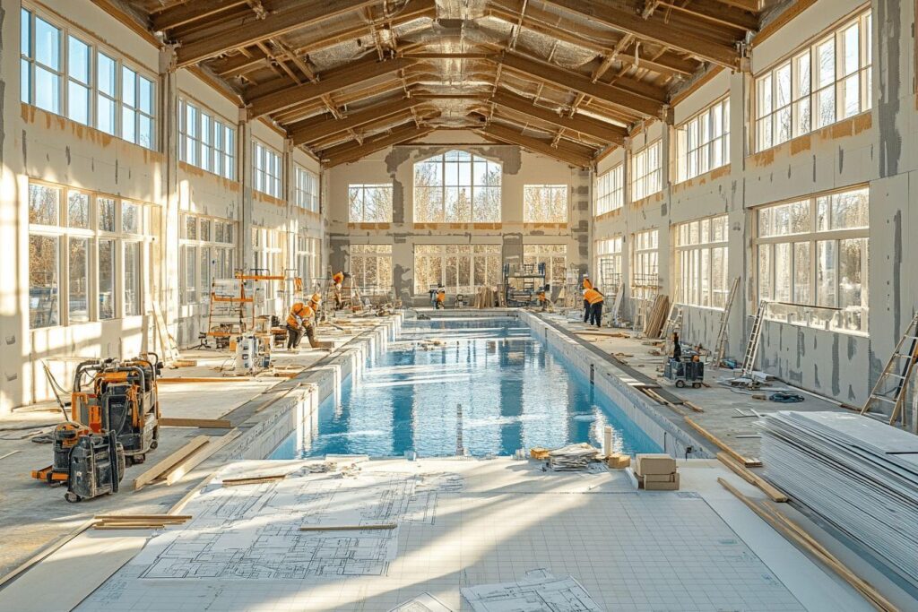 Guide complet pour construire une piscine intérieure : étapes clés