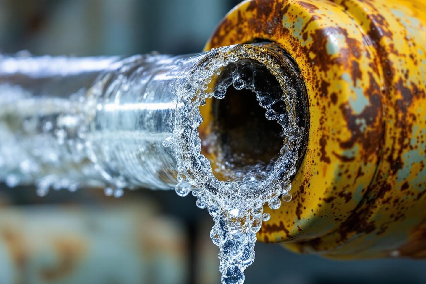 Temps d'action de l'acide chlorhydrique dans les canalisations