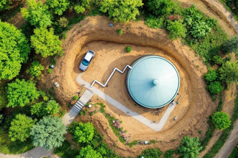 Schéma d'installation d'une fosse septique toutes eaux