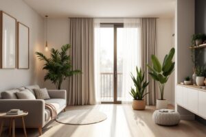 Alternatives pour remplacer une porte intérieure (rideaux, claustra)