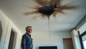 découvrez comment identifier les dangers d'une fuite d'eau au plafond, les solutions adaptées pour la réparer et les actions efficaces pour protéger votre habitation.