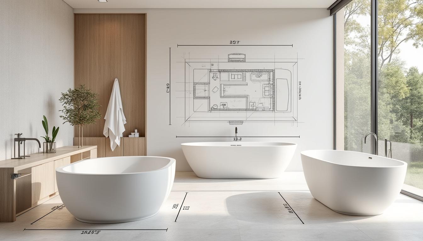 découvrez notre guide complet sur les baignoires : dimensions, tailles standard et formes pour choisir celle qui s'adapte parfaitement à votre salle de bain.