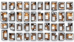 découvrez plus de 20 modèles de plans de chambres avec dimensions détaillées, allant de 9m² à 30m², pour aménager votre espace idéal.