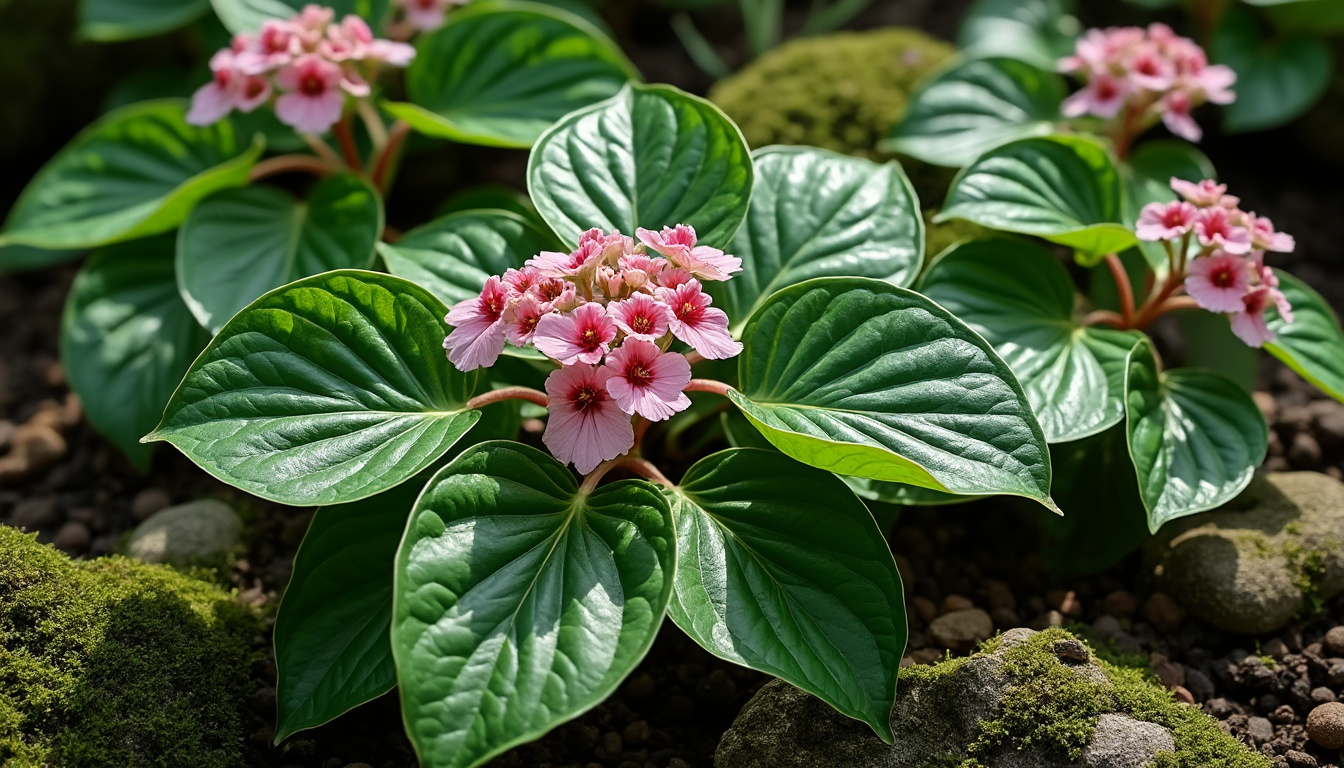 découvrez bergenia cordifolia, la plante incontournable pour jardins d'ombre, alliant robustesse et élégance avec ses feuilles épaisses et ses fleurs colorées.